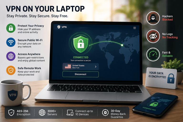 How to Use a VPN on Your Laptop